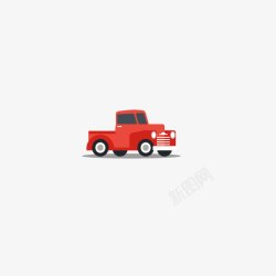 红色P卡车素材