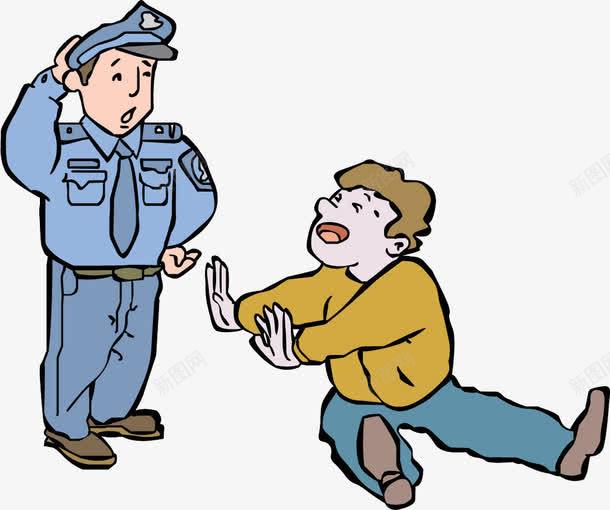 交通警察png免抠素材_88icon https://88icon.com 交通警察卡通 卡通 摔倒 男士 碰瓷 警察