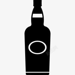 白酒类刻章在黑暗白酒类瓶图标高清图片