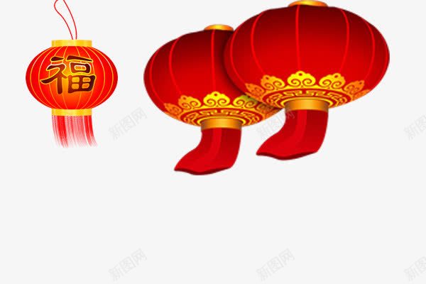 红色灯笼png免抠素材_88icon https://88icon.com 新年 新年素材 灯笼 红色 装饰 装饰素材