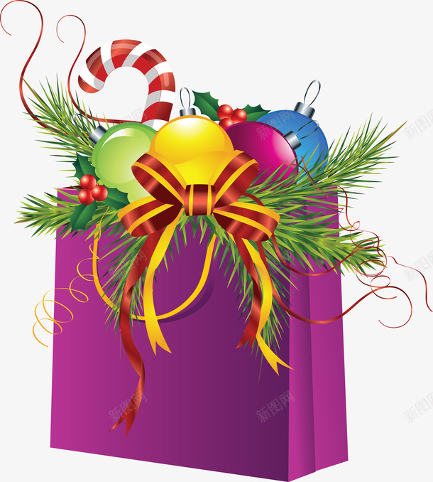 圣诞节装饰元素png免抠素材_88icon https://88icon.com 圣诞节装饰素材 装饰图片