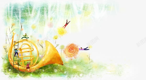 卡通手绘风景人物png免抠素材_88icon https://88icon.com 人物 卡通 大号 小人 手绘 风景
