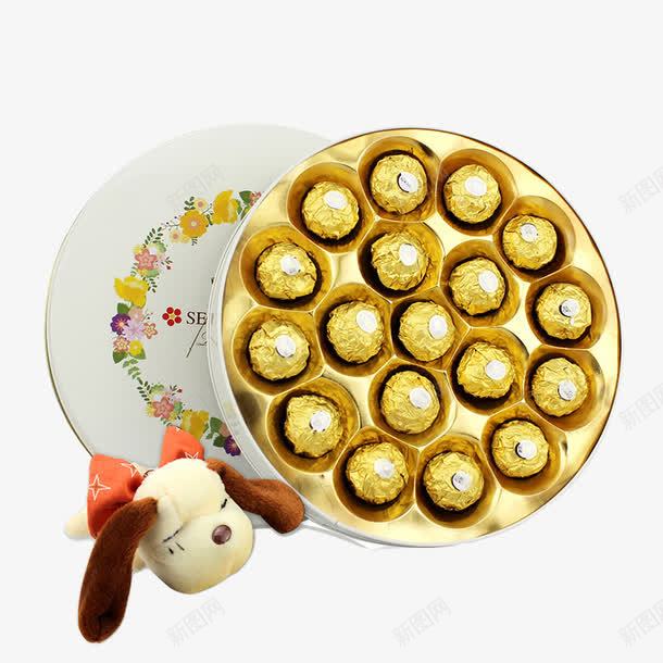 金色包装巧克力png免抠素材_88icon https://88icon.com 产品实物 圆形 零食