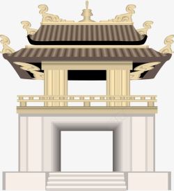 中国古代城楼建筑素材