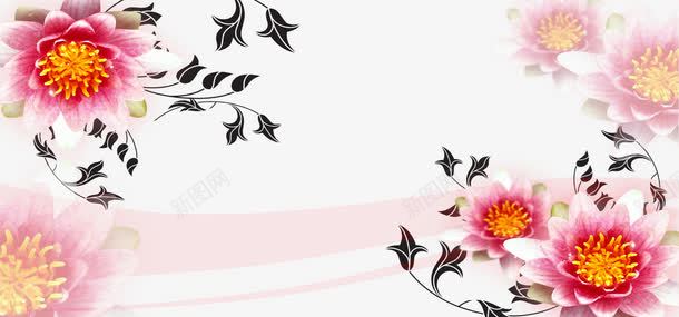 红色花朵背景墙png免抠素材_88icon https://88icon.com 简约 红色 背景墙 花朵