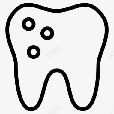 牙齿模特磨牙龋图标图标