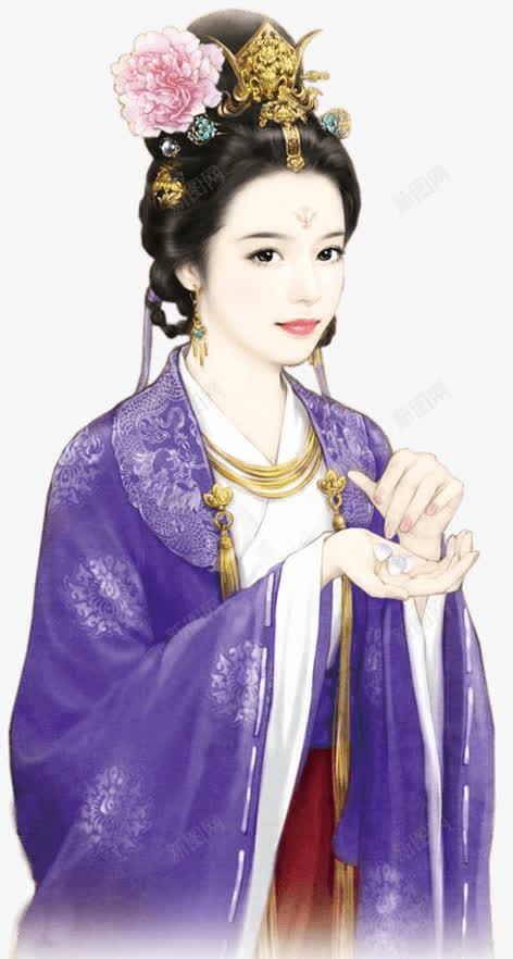 端庄紫紫宫妃古风手绘png免抠素材_88icon https://88icon.com 古风 嫔妃 手绘 端庄 紫宫