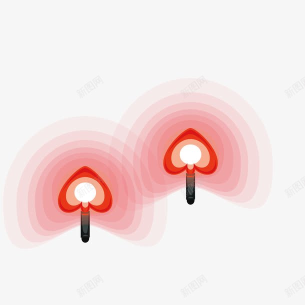 心形灯珠png免抠素材_88icon https://88icon.com 图案 心形 灯珠 装饰灯