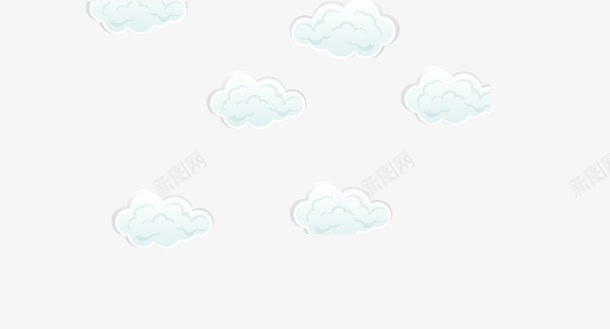 雲png免抠素材_88icon https://88icon.com 卡通 手绘 蓝白色 雲