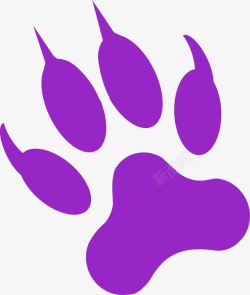 梦幻紫色猫爪素材