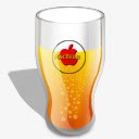 啤酒瓶png免抠素材_88icon https://88icon.com 拟物风 橙色 气泡 白色