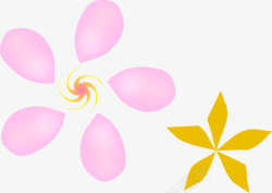 粉色樱花小花瓣矢量图素材