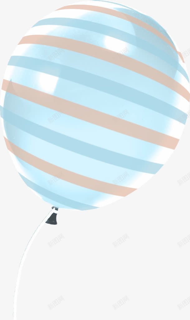蓝色横条气球png免抠素材_88icon https://88icon.com 横条 气球 清新 装饰