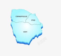 新疆哈密地图素材