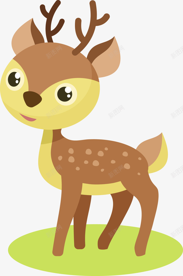一只卡通可爱小鹿矢量图eps免抠素材_88icon https://88icon.com 一只小鹿 动物 动物PNG 卡通小鹿 小鹿 褐色 褐色可爱小鹿 矢量图