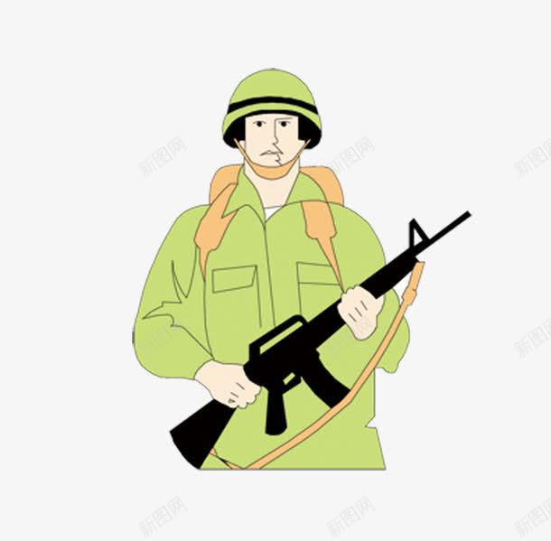 部队军人当兵png免抠素材_88icon https://88icon.com 军人素材 卡通 当兵 部队素材