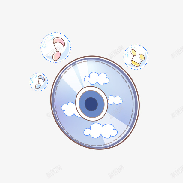 手绘卡通光碟图形png免抠素材_88icon https://88icon.com 光碟 卡通 图形 手绘 手绘卡通光碟图形