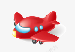 儿童玩具红色飞机矢量图素材