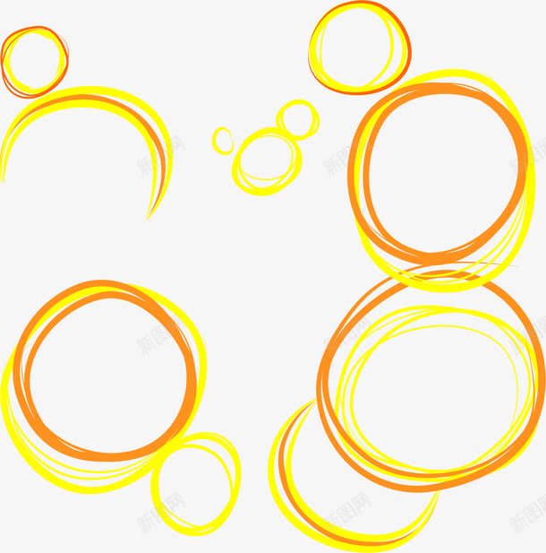 黄色圆圈ppt步骤png免抠素材_88icon https://88icon.com 圆圈 手绘 步骤 素描圆圈 黄色