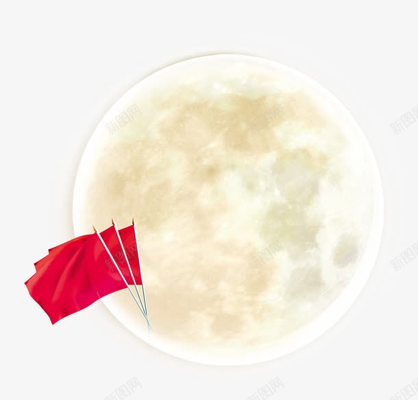 月亮png免抠素材_88icon https://88icon.com 中秋节 月圆 红色
