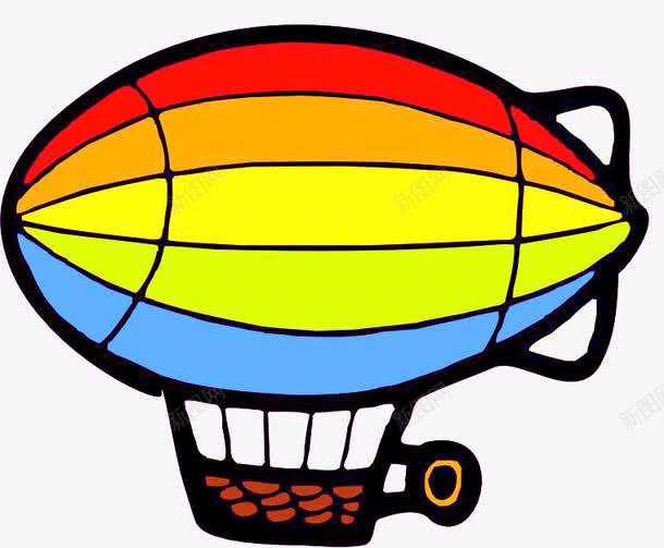飞艇可爱插画彩色png免抠素材_88icon https://88icon.com 可爱 彩色 插画 飞艇