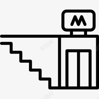 矢量楼梯管入口图标图标