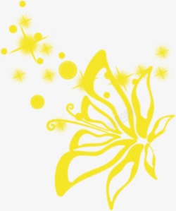 黄色蝴蝶背景素材