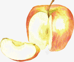 水彩写实苹果矢量图素材