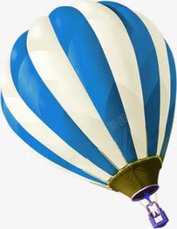 蓝白色卡通氢气球海报素材