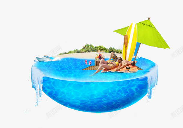 漂浮的水面png免抠素材_88icon https://88icon.com 乘凉的人 夏 夏季 水 浮出水面 漂浮 酷暑