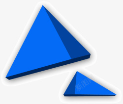 三角形漂浮蓝色素材
