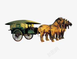 古代马车雕像素材