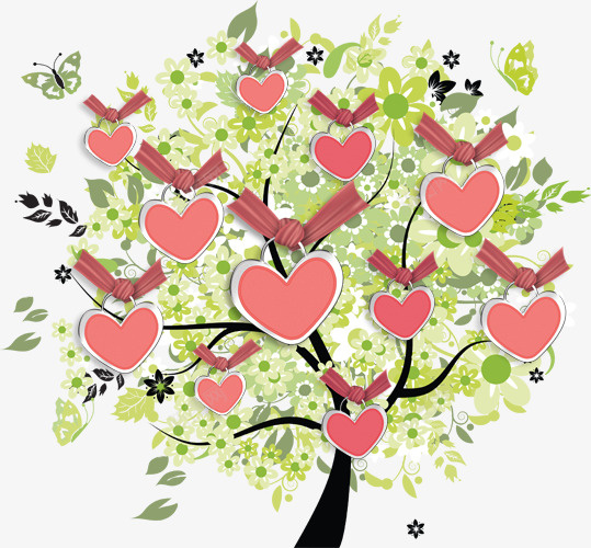爱心创意树png免抠素材_88icon https://88icon.com 创意树 卡通树 手绘树 树 爱心