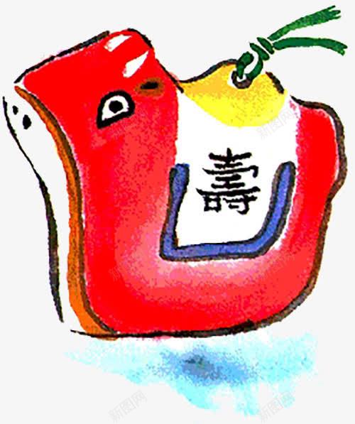 祝寿图png免抠素材_88icon https://88icon.com 寿字 牛 红色