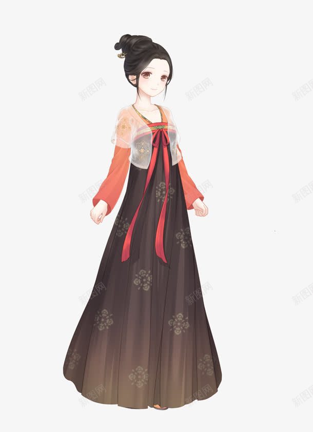 暖暖汉服卡通png免抠素材_88icon https://88icon.com 卡通 暖暖 汉服少女