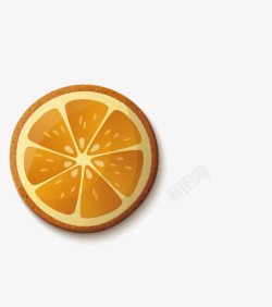 镆戞橙色橘子切面高清图片