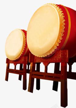中国风新年红色大鼓素材