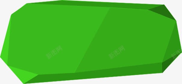 绿色立体几何标签png免抠素材_88icon https://88icon.com 标签 立体几何 绿色