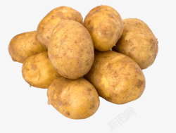 马铃薯一大堆黄土豆高清图片