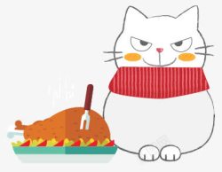 吃大餐的猫素材