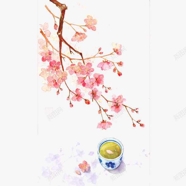 粉色唯美手绘落花png免抠素材_88icon https://88icon.com 唯美 手绘花卉 手绘落花 粉色落花 花卉 花瓣 落花