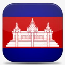 Cambodia柬埔寨V7国旗图标高清图片