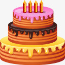 六个蛋糕生日蛋糕图标图标
