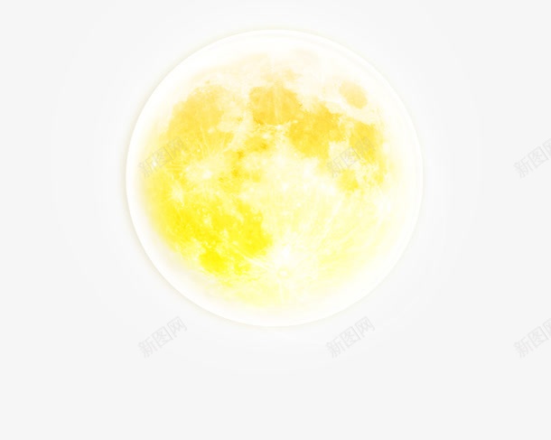 黄色月光装饰png免抠素材_88icon https://88icon.com 黄色月光装饰节日元素