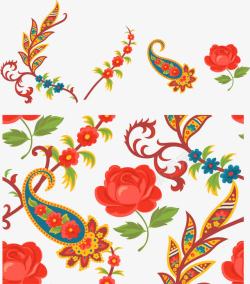 中国风玫瑰花底纹素材