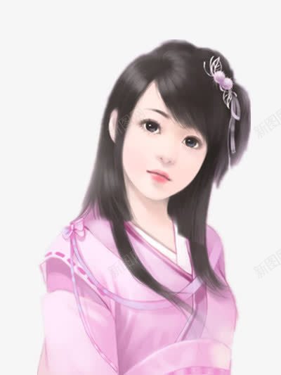 粉裙可爱小女孩png免抠素材_88icon https://88icon.com 可爱 女孩