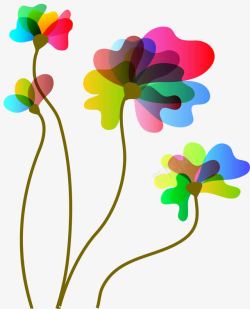 创意异形花朵装饰图案素材