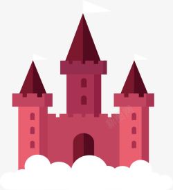 紫红色童话城堡素材