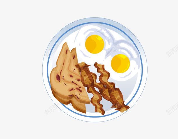营养早餐png免抠素材_88icon https://88icon.com 三明治 卡通美食 卡通西式早餐 早餐 煎蛋