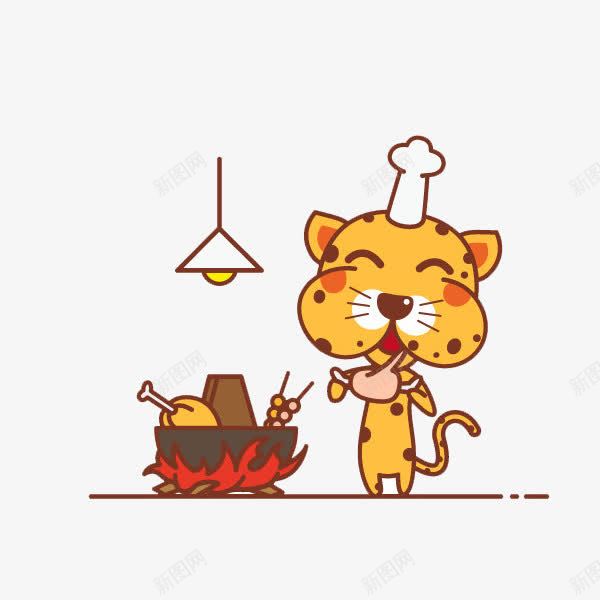 在烹饪的豹子png免抠素材_88icon https://88icon.com 厨师 烹饪 装饰 豹子 进食